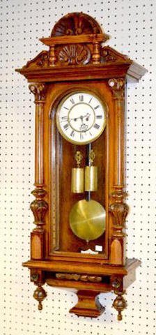 2 Weight Carved Vienna Regulator Wall Clock