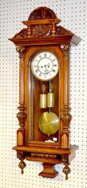 2 Weight Carved Vienna Regulator Wall Clock