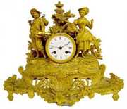 French Statue 8 Day T&S Clock