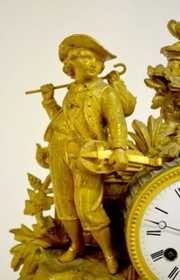 French Statue 8 Day T&S Clock