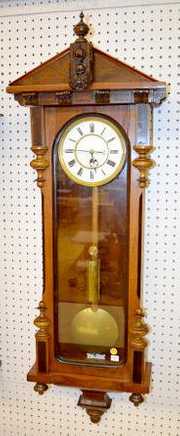 Carved 1-Weight Vienna Regulator Clock