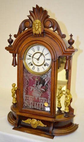 Ansonia Walnut “Triumph” Parlor Clock