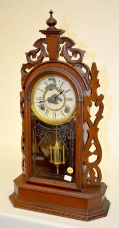 George B. Owen Ornate Carved Parlor Clock