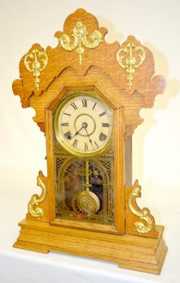 S.T. Metal Series No. 1114 Oak Case Clock