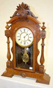 Walnut Parlor Shelf Clock