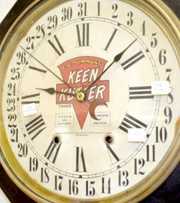 Seth Thomas Calendar Clock Adv. “Keen Cutter”