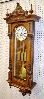 3 Weight Carved Vienna Regulator Clock