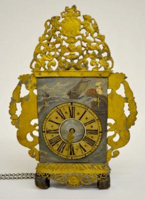 Early Dutch Friese Clock Movement & Dial