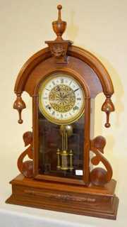 George B. Owens Lion Head Parlor Clock