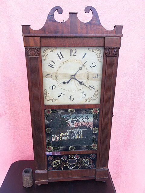 Jerome, Thompson, & Co. Pillar and Scroll Clock