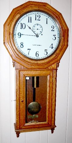 Seth Thomas #3 Oak Regulator Wall Clock