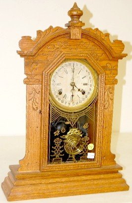 Waterbury Oak Calendar Clock