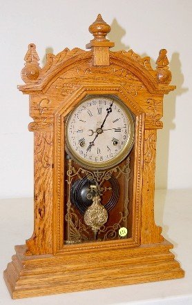 Waterbury Oak Calendar Clock