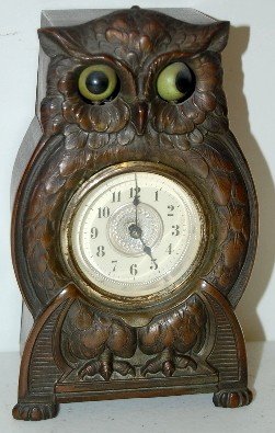 German Blinking Eye Owl Clock