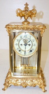 Ansonia “Crown” Crystal Regulator Clock