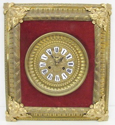 Ornate Ansonia Brass Picture Frame Clock