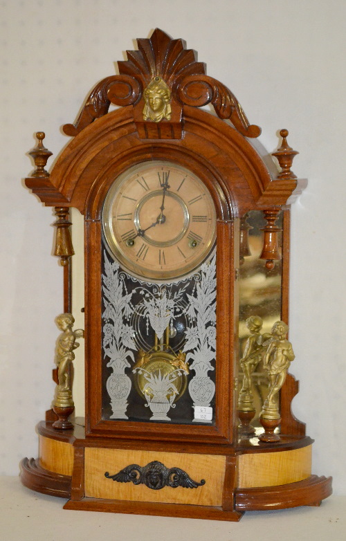 Antique Gilbert “Occidental” Mirrorside Parlor Clock