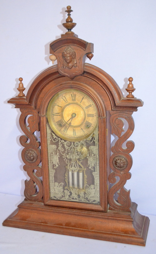 Antique Walnut Parlor Clock