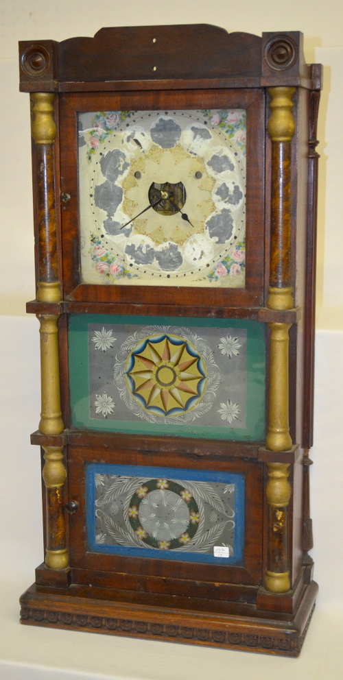 Antique Birge, Peck & Co. Triple Decker Shelf Clock