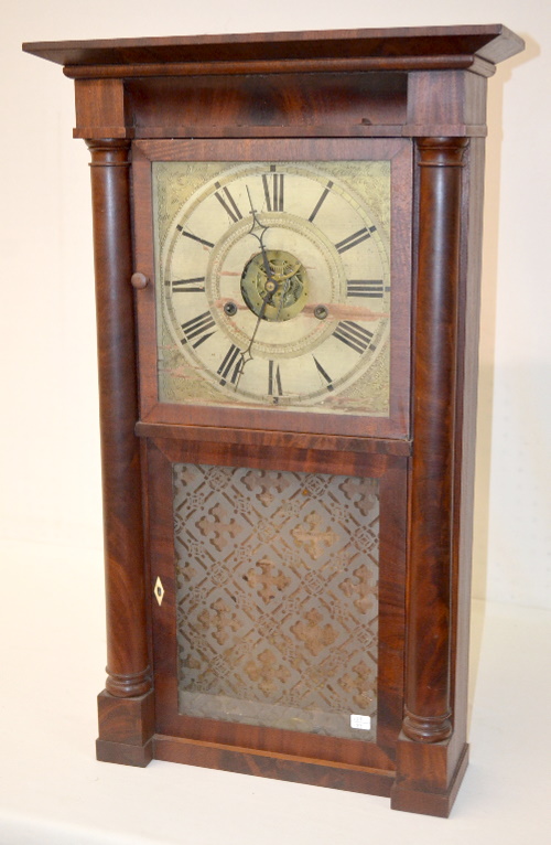 Antique Silas B Terry Split Column Weight Driven Clock