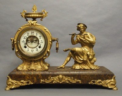 New Haven figural mantle clock