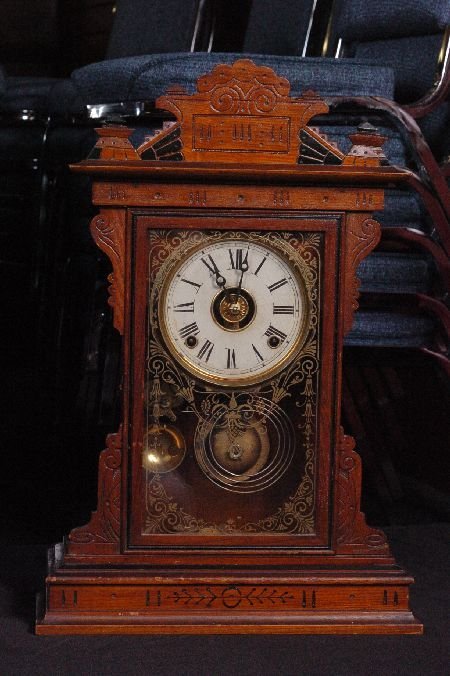 WELCH ‘COGHLAN’ FANCY EBONISED WALNUT PARLOR CLOCK