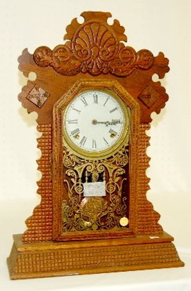 Ingraham Oak Kitchen Clock, T & S