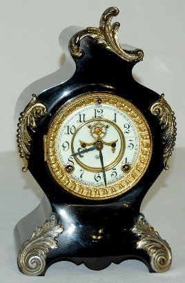 Ansonia “Cadiz” Enameled Iron Case Clock, 8 Day