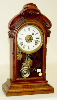 Wm. Gilbert T & S Shelf Clock with Alarm