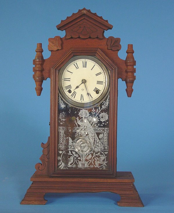 Ansonia Walnut Parlor Shelf Clock