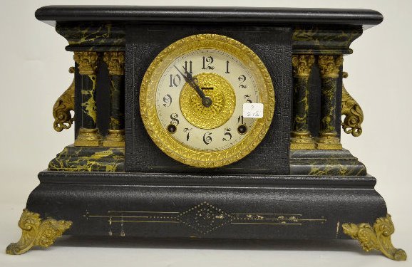 Ingraham “Adrian” Black Mantel Clock