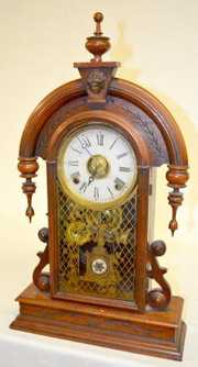 E.N. Welch “Parisian” Walnut Mantel Clock