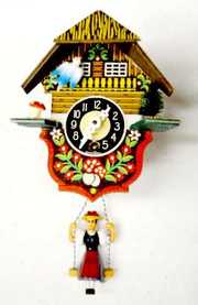 3 German Miniature Hanging Cuckoo Clocks