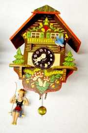 3 German Miniature Hanging Cuckoo Clocks