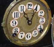 E. N. Welch Enameled Iron Case Clock, “Gamba”