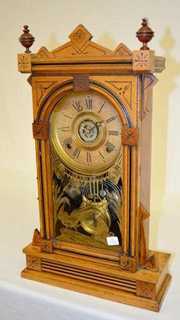 Gilbert “Eros” Shelf Clock w/Alarm & Adj. Pend.