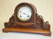 New Haven Antique Mahogany Tambour Clock