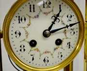 French Brass Crystal Regulator Clock