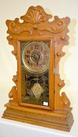 Ingraham Oak Kitchen Clock