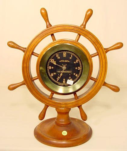 Seth Thomas 8 Day Brass Ships Bell Clock