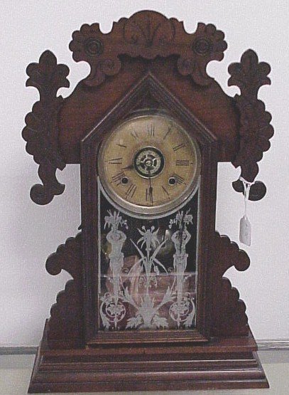 8 Day Hazelton-Ansonia Clock Co. w/ Alarm-22″ Tall