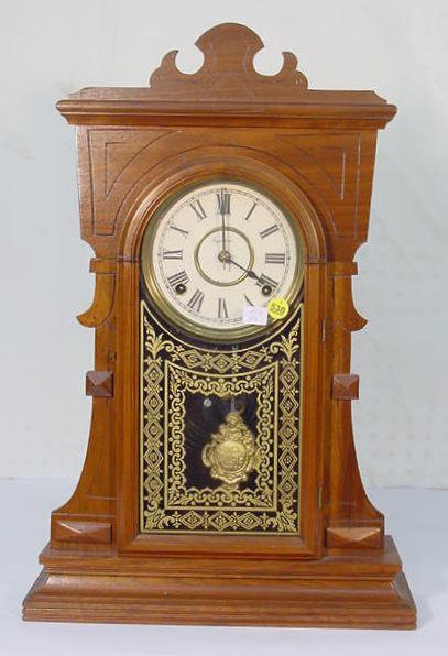 Ingraham Walnut Kitchen Clock