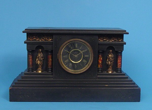 Ingraham Sonata Black  Mantel Clock