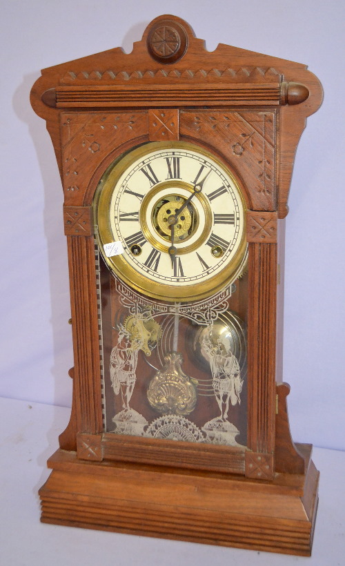 Antique Gilbert “Ersa” Walnut Kitchen Clock
