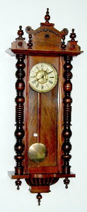 Antique German Spring Wound Wall Clock