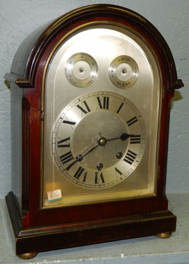German WMC Chiming Mahogany Mantel Clock Price Guide