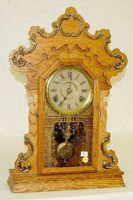 Seth Thomas Metal #3 Oak Kitchen Clock