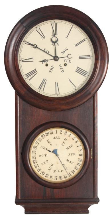 Carter & Lewis Double Dial Calendar Clock