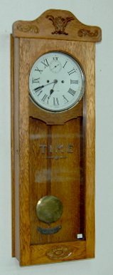 New Haven Oak 30 Day Wall Regulator Clock