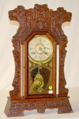 New Haven Oak Mantel Clock, “Norwich Line”